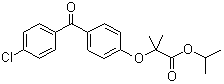 结构式 CAS# 49562-28-9, 非诺贝特; 2-甲基-2-(4-(4-氯苯甲酰基)苯氧基)丙酸异丙酯