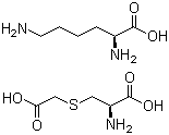 structure of CAS# 49673-81-6, L-Lysine S-(carboxymethyl)-L-cysteine;L-Lysine S-(carboxymethyl)-L-cysteine (1:1)
