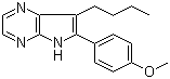 structure of CAS# 496864-15-4, 7-Butyl-6-(4-methoxyphenyl)-5H-pyrrolo[2,3-b]pyrazine;7-Butyl-6-(4-methoxyphenyl)-5H-pyrrolo[2,3-b]pyrazine