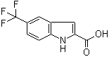 结构式 CAS# 496946-78-2, 5-三氟甲基-1H-吲哚-2-羧酸