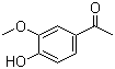 结构式 CAS# 498-02-2, 4-羟基-3-甲氧基苯乙酮