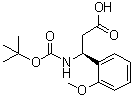 结构式 CAS# 499995-76-5, (betaS)-beta-[[叔丁氧羰基]氨基]-2-甲氧基苯丙酸