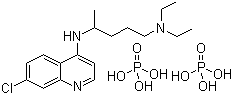 结构式 CAS# 50-63-5, 磷酸氯喹