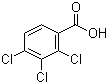 结构式 CAS# 50-75-9, 2,3,4-三氯苯甲酸