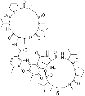 Actinomycin D molecular structure (CAS 50-76-0)
