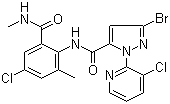 结构式 CAS# 500008-45-7, 3-溴-N-[4-氯-2-甲基-6-[(甲氨基甲酰基)苯]-1-(3-氯吡啶-2-基)-1H-吡唑-5-甲酰胺
