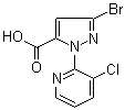 结构式 CAS# 500011-86-9, 3-溴-1-(3-氯-2-吡啶基)-1H-吡唑-5-羧酸