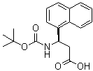 structure of CAS# 500789-00-4, (betaR)-beta-[[(1,1-Dimethylethoxy)carbonyl]amino]-1-naphthalenepropanoic acid