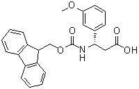 结构式 CAS# 501015-29-8, (betaS)-beta-[[(9H-芴-9-基甲氧基)羰基]氨基]-3-甲氧基苯丙酸
