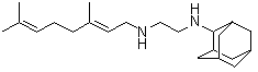 structure of CAS# 502487-67-4, SQ 109;N-[(2E)-3,7-Dimethyl-2,6-octadienyl]-N'-tricyclo[3.3.1.1(3,7)]dec-2-yl-1,2-ethanediamine; NSC 722041