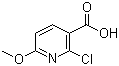structure of CAS# 503000-87-1, 2-Chloro-6-methoxynicotinic acid;2-Chloro-6-methoxypyridine-3-carboxylic acid