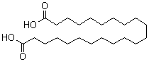 structure of CAS# 505-56-6, Phellogenic acid;1,22-Docosanedioic acid; Docosan-1,22-dioic acid