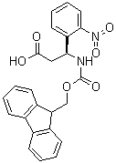结构式 CAS# 507472-25-5, (betaS)-beta-[[(9H-芴-9-基甲氧基)羰基]氨基]-2-硝基苯丙酸