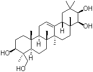 结构式 CAS# 508-01-0, Soyasapogenol A; 齐墩果-12-烯-3beta,21beta,22beta,24-四醇