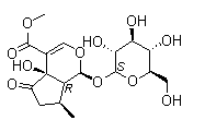 结构式 CAS# 50816-24-5, 5-羟基马鞭草苷