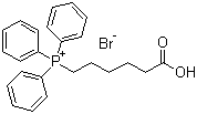 结构式 CAS# 50889-29-7, 5-羧基戊基-三苯基溴化磷