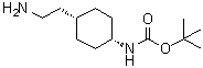 structure of CAS# 509143-12-8, [cis-4-(2-Aminoethyl)cyclohexyl]carbamic acid 1,1-dimethylethyl ester