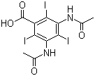 structure of CAS# 50978-11-5, 3,5-Diacetamido-2,4,6-triiodobenzoic acid;Diatrizoic acid