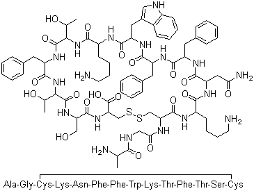 Somatostatin molecular structure (CAS 51110-01-1)