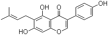 结构式 CAS# 51225-30-0, Wighteone; 5,7,4'三羟基-6-异戊烯基异黄酮
