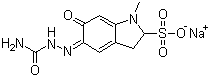 structure of CAS# 51460-26-5, Carbazochrome sodium sulfonate;Sodium 5-(carbamoylhydrazono)-2,3,5,6-tetrahydro-1-methyl-6-oxo-1H-indole-2-sulphonate