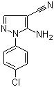 结构式 CAS# 51516-67-7, 5-氨基-1-(4-氯苯基)-1H-吡唑-4-甲腈