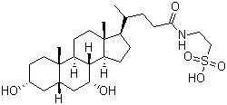 结构式 CAS# 516-35-8, 牛磺鹅去氧胆酸