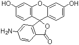 结构式 CAS# 51649-83-3, 6-氨基荧光素
