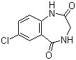 结构式 CAS# 5177-39-9, 7-氯-3,4-二氢-1H-苯并[e][1,4]二氮杂卓-2,5-二酮