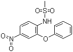 结构式 CAS# 51803-78-2, 尼美舒利; N-(4-硝基-2-苯氧基苯基)甲基磺酰胺