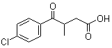 结构式 CAS# 52240-25-2, 4-(4-氯苯基)-3-甲基-4-氧代丁酸