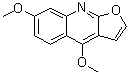 结构式 CAS# 523-66-0, 4,7-二甲氧基呋喃并[2,3-b]喹啉