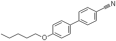 结构式 CAS# 52364-71-3, 4-戊氧基-4'-氰基联苯; 4-氰基-4'-戊氧基-1,1'-联苯