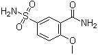 结构式 CAS# 52395-25-2, 2-甲氧基-5-氨基磺酰基苯甲酰胺