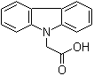 structure of CAS# 524-80-1, 9H-Carbazole-9-acetic acid;2-(9H-Carbazol-9-yl)acetic acid; 2-(Carbazol-9-yl)acetic acid; 9-(Carboxymethyl)-9H-carbazole; Carbazol-9-ylacetic acid; Carbazole-9-N-acetic acid