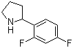 结构式 CAS# 524674-05-3, 2-(2,4-二氟苯基)吡咯烷