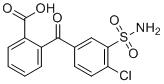 structure of CAS# 5270-74-6, 2-(4-Chloro-3-sulphamoylbenzoyl)benzoic acid
