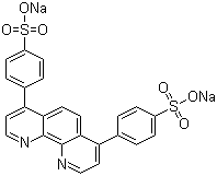 结构式 CAS# 52746-49-3, 水合红菲罗啉二磺酸钠; 4,7-二苯基-1,10-二氮杂菲二磺酸钠