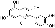 结构式 CAS# 528-58-5, 氯化花青素; 氯化失车菊素