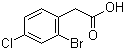 structure of CAS# 52864-56-9, 2-Bromo-4-chlorophenylacetic acid;2-(2-Bromo-4-chlorophenyl)acetic acid