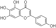 structure of CAS# 529-53-3, Scutellarein;4',5,6,7-Tetrahydroxyflavone; 5,6,7-Trihydroxy-2-(4-hydroxyphenyl)-4H-chromen-4-one