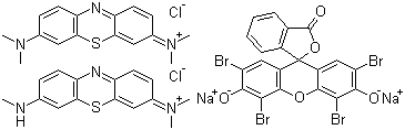 结构式 CAS# 53092-85-6, 天青 II 曙红