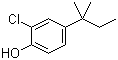 结构式 CAS# 5323-65-9, 2-氯-4-叔戊基苯酚
