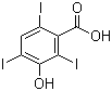 结构式 CAS# 53279-72-4, 3-羟基-2,4,6-三碘苯甲酸