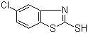 structure of CAS# 5331-91-9, 5-Chloro-2-mercaptobenzothiazole ;5-Chloro-2-benzothiazolethiol