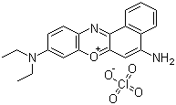 structure of CAS# 53340-16-2, Nile Blue A perchlorate;5-Amino-9-(diethylamino)benzo[a]phenoxazin-7-ium perchlorate