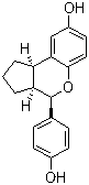 structure of CAS# 533884-09-2, Erteberel;(3aS,4R,9bR)-1,2,3,3a,4,9b-Hexahydro-4-(4-hydroxyphenyl)cyclopenta[c][1]benzopyran-8-ol
