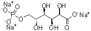 structure of CAS# 53411-70-4, 6-Phosphogluconic acid trisodium salt;NSC 316735; Trisodium 6-phospho-D-gluconate