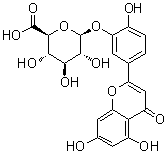 结构式 CAS# 53527-42-7, 木犀草素 3'-O-beta-D-葡糖醛酸苷