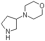 结构式 CAS# 53617-37-1, 4-(3-吡咯烷基)吗啉; 4-吡咯烷-3-基吗啉